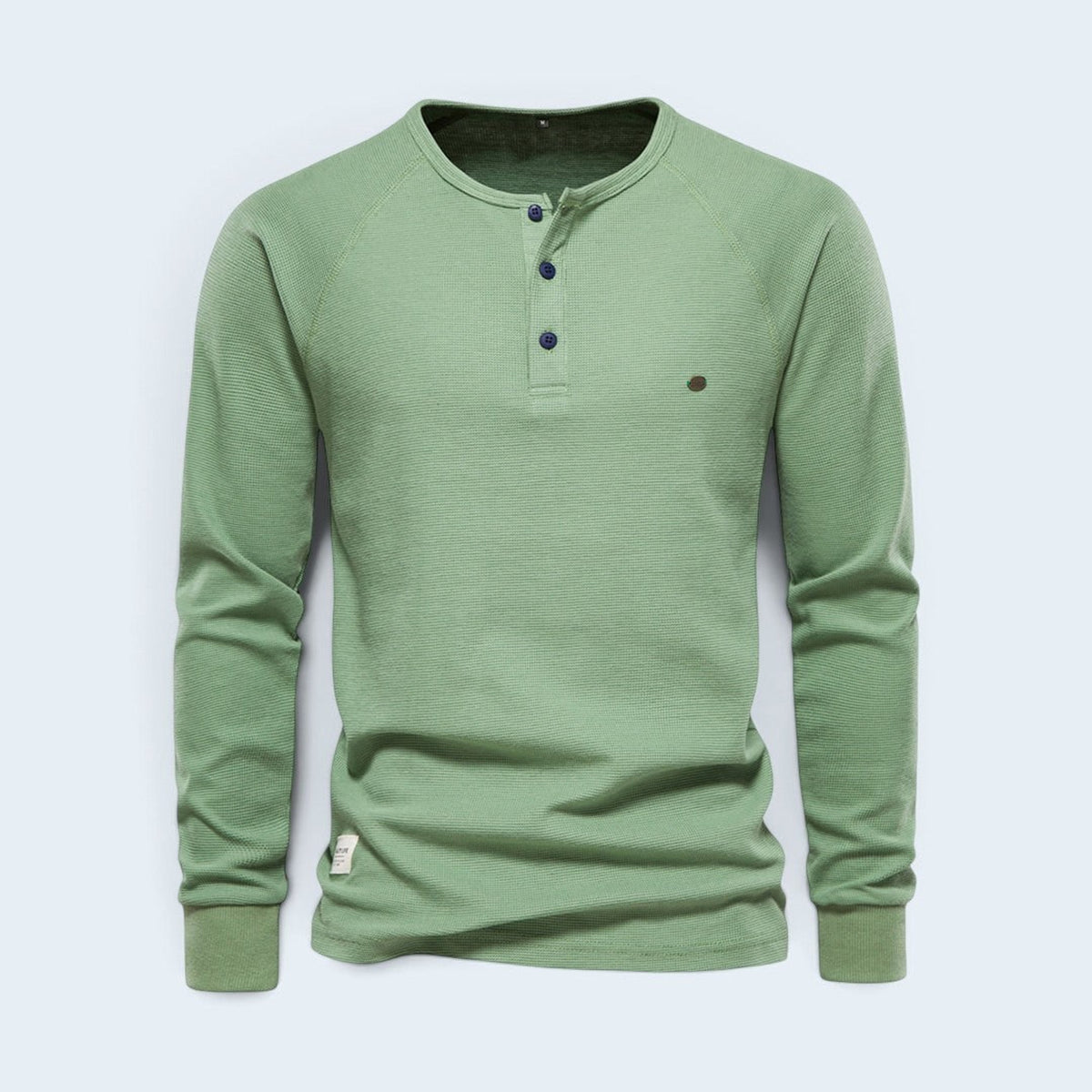 Men's Henley Shirt with Relaxed Fit and Button-Front - Image 9