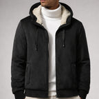 Men's Hooded Jacket with Adjustable Hood and Lining - Image 1