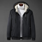 Men's Hooded Jacket with Adjustable Hood and Lining - Image 3