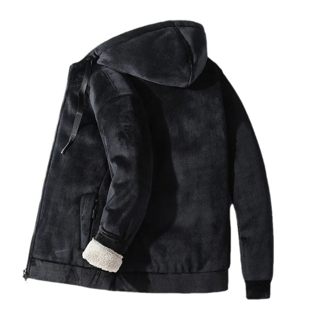 Men's Hooded Jacket with Adjustable Hood and Lining - Image 7