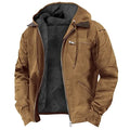 Men's Hooded Jacket with Lined Fit and Zip Front - Image 1