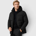 Men's Hooded Puffer Jacket with Padded Construction and Coat - Image 5