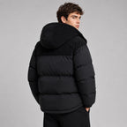 Men's Hooded Puffer Jacket with Padded Oversized Fit and Hood - Image 2