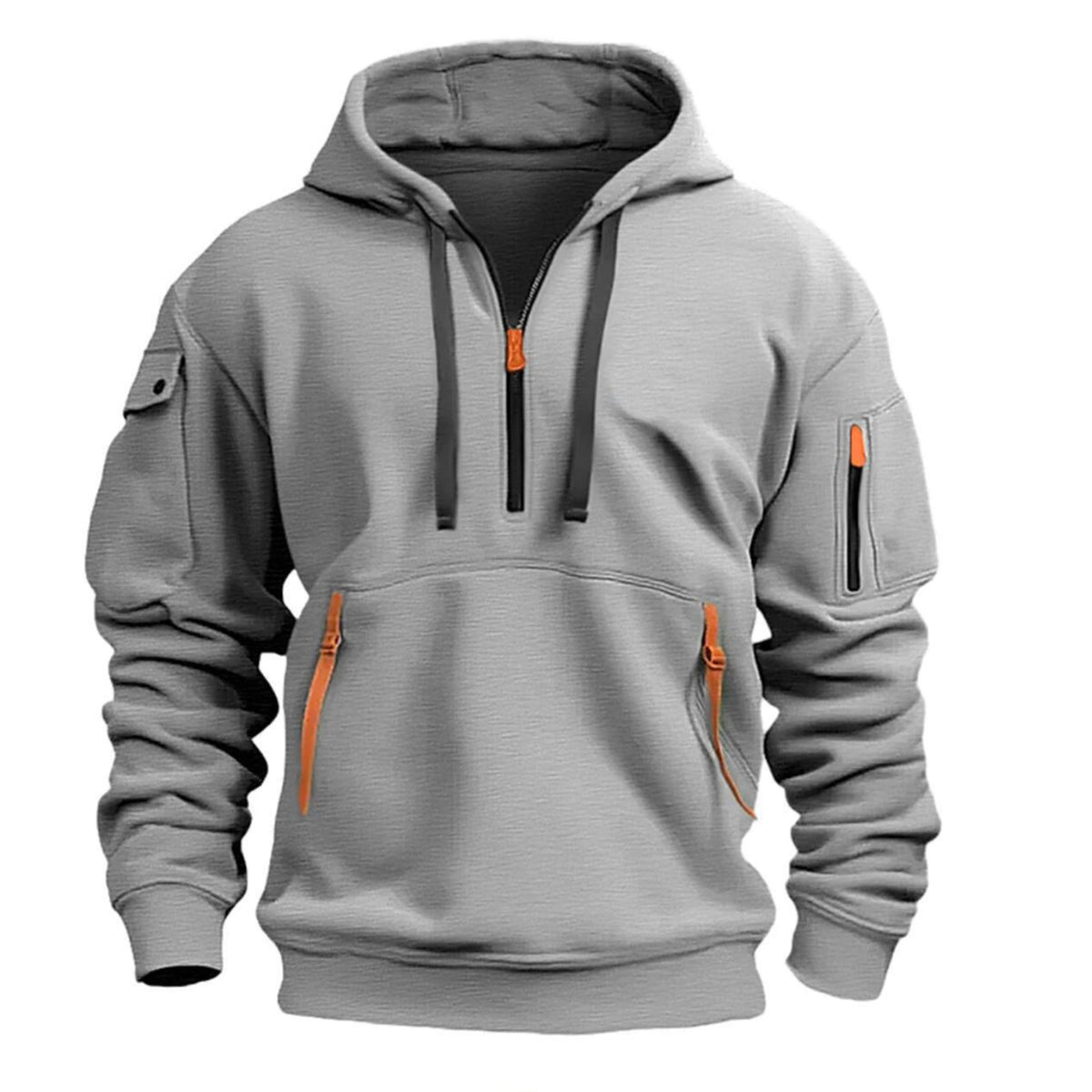 Men's Hoodie with Relaxed Fit and Pockets - Image 2