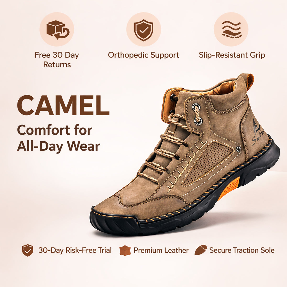Men's Leather Boots with Orthopedic Work and Lace-Up - Image 5