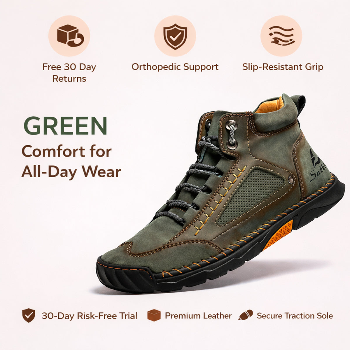 Men's Leather Boots with Orthopedic Work and Lace-Up - Image 6
