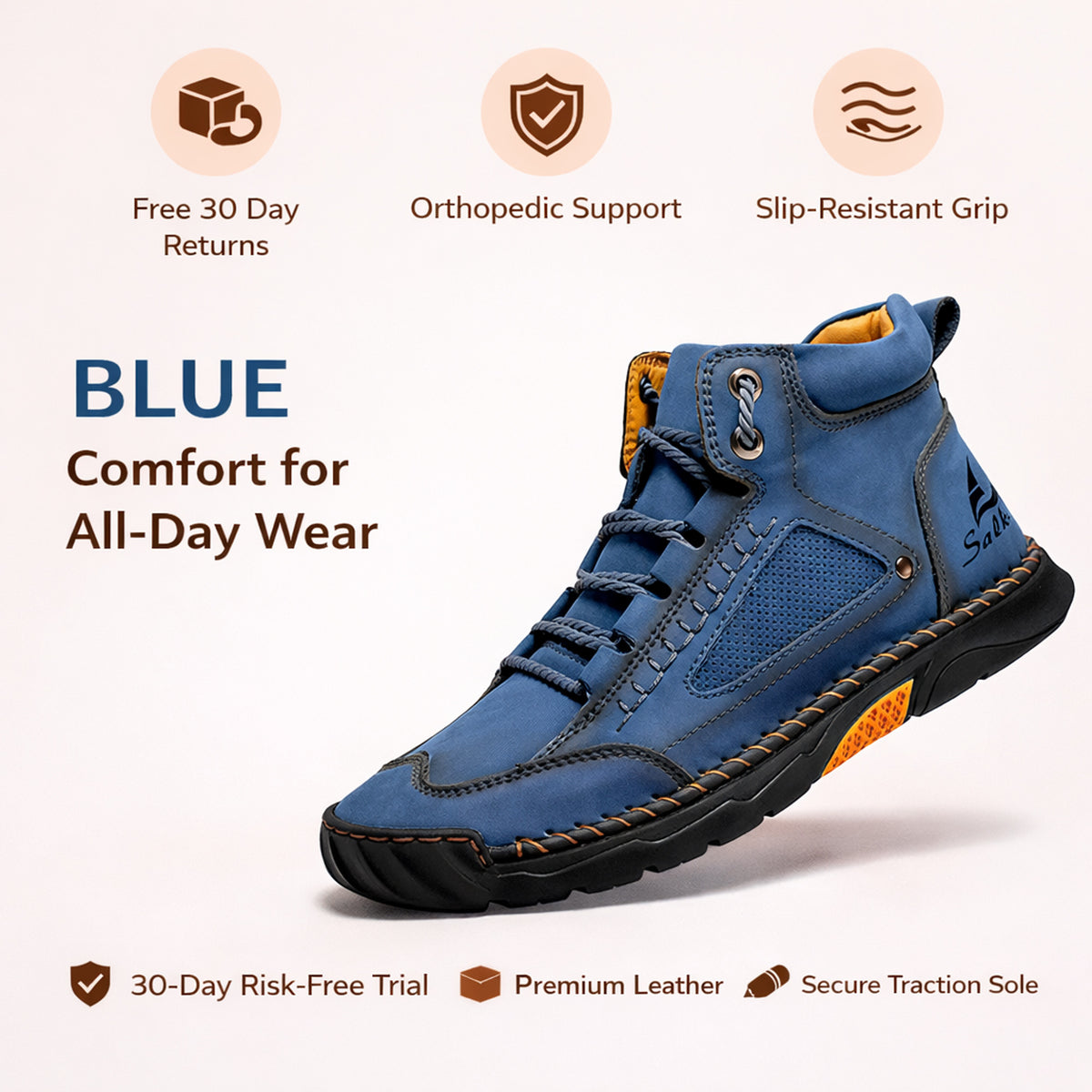 Men's Leather Boots with Orthopedic Work and Lace-Up - Image 7