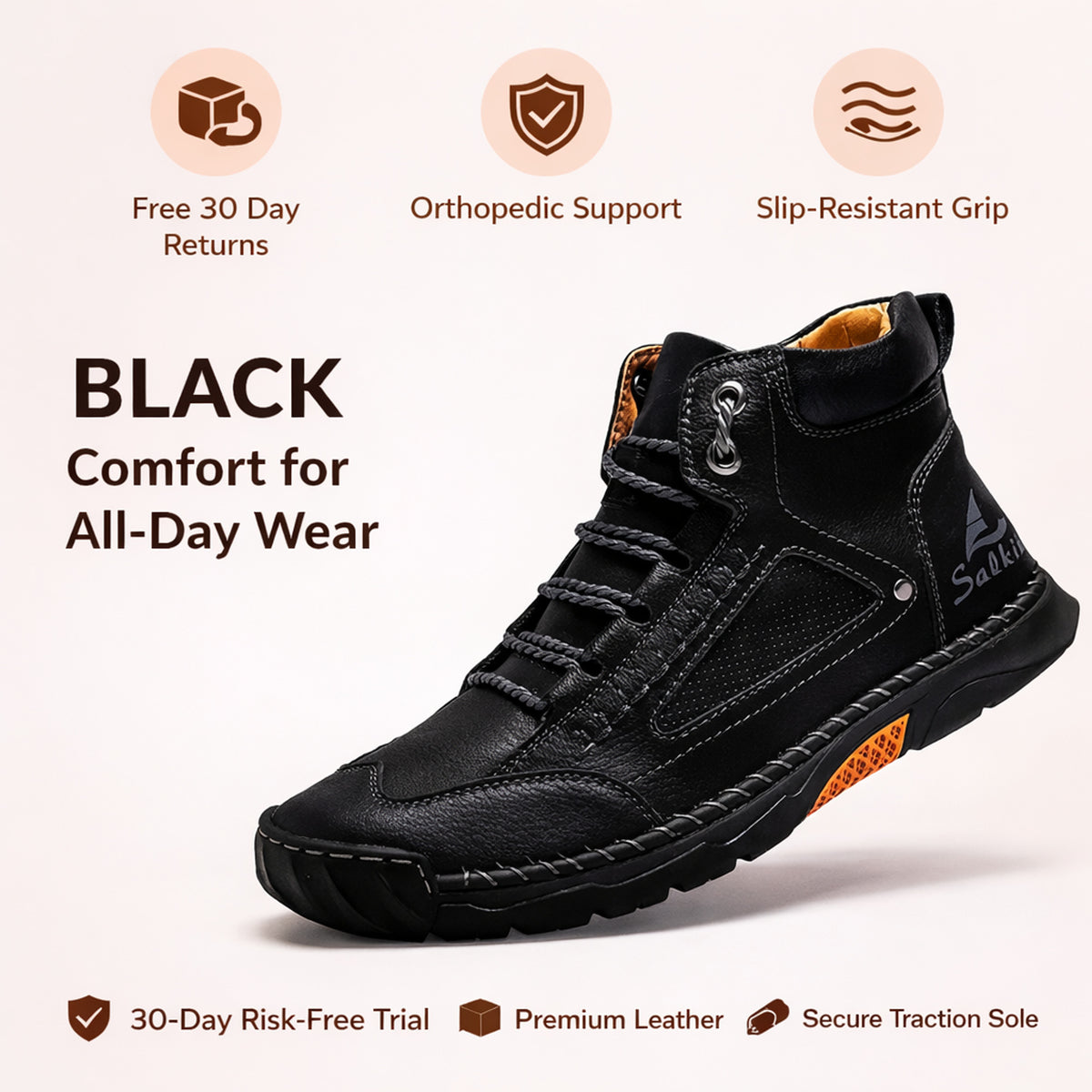 Men's Leather Boots with Orthopedic Work and Lace-Up - Image 8