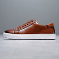 Men's Leather Sneakers with Genuine Fit and Lace-Up - Image 1
