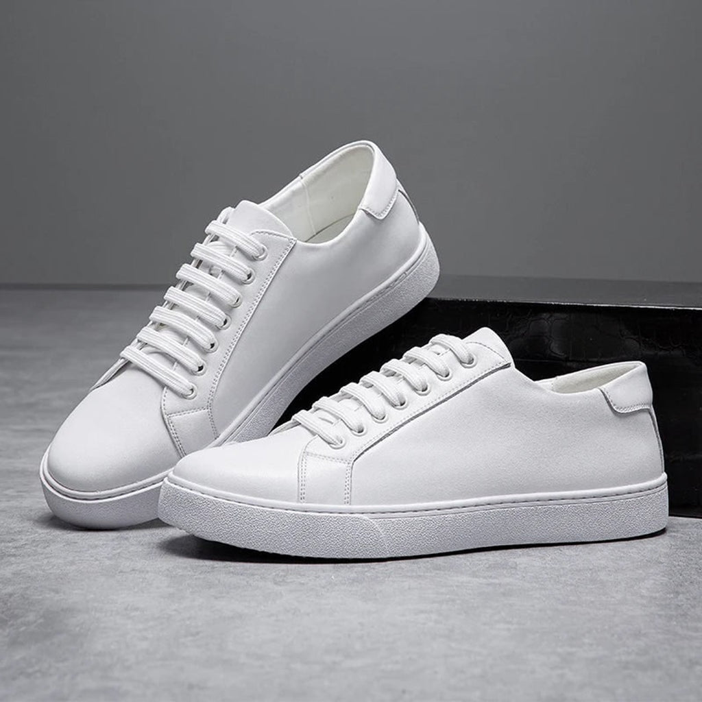Men's Leather Sneakers with Genuine Fit and Lace-Up - Image 14