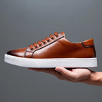Men's Leather Sneakers with Genuine Fit and Lace-Up - Image 6