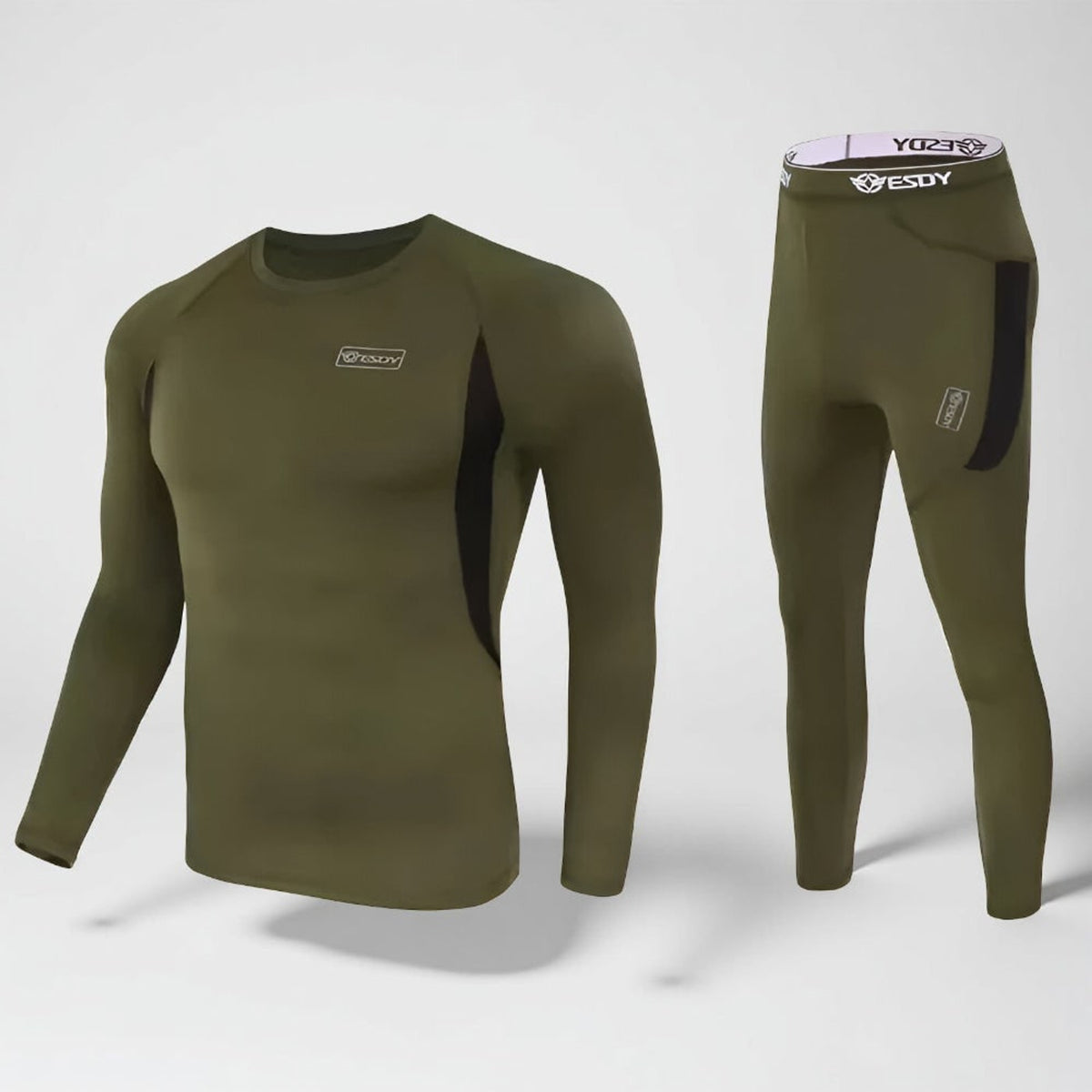 Men's Long Johns Set with Moisture Control Base and Top - Image 2