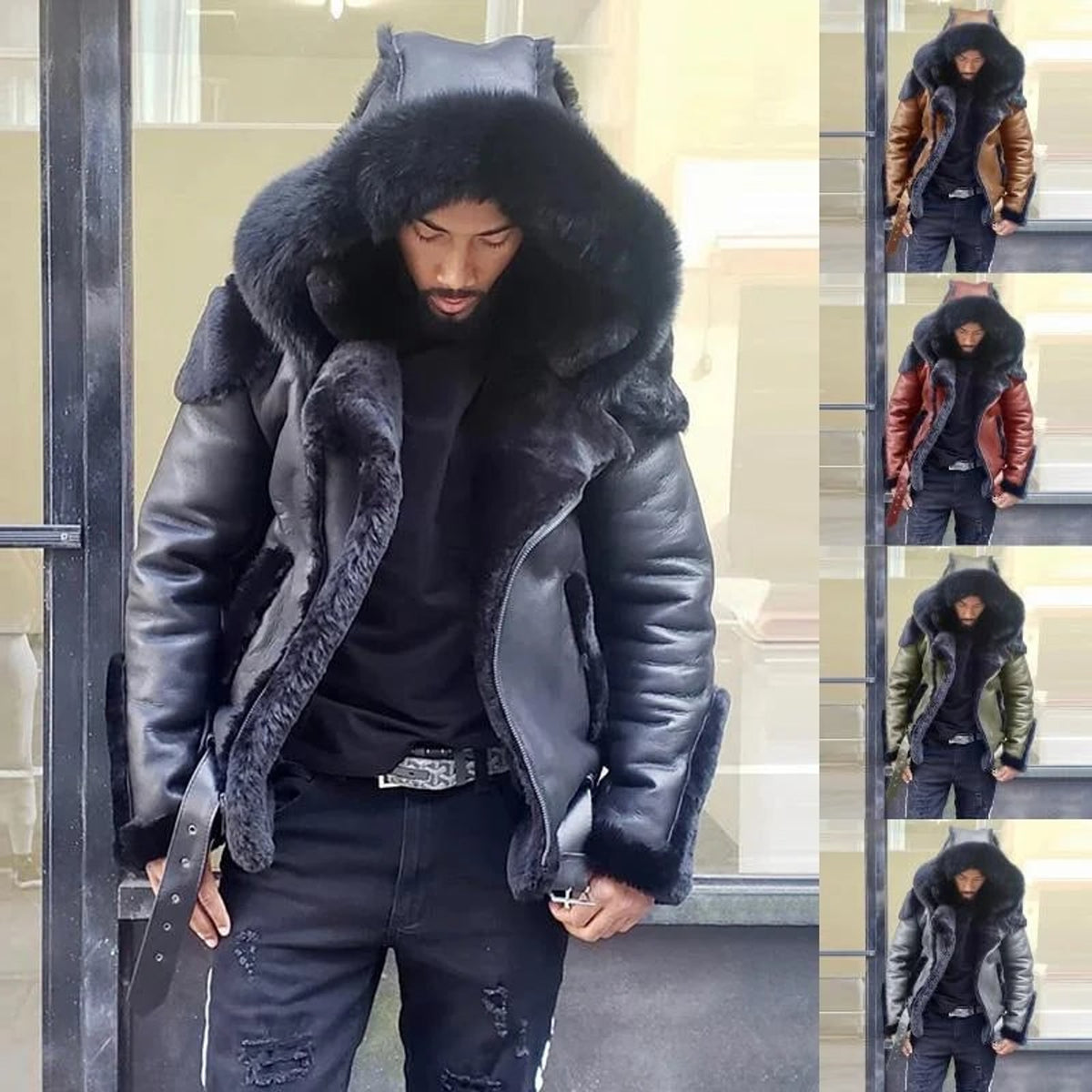 Men's Outerwear with Relaxed Jacket and Hood - Image 1