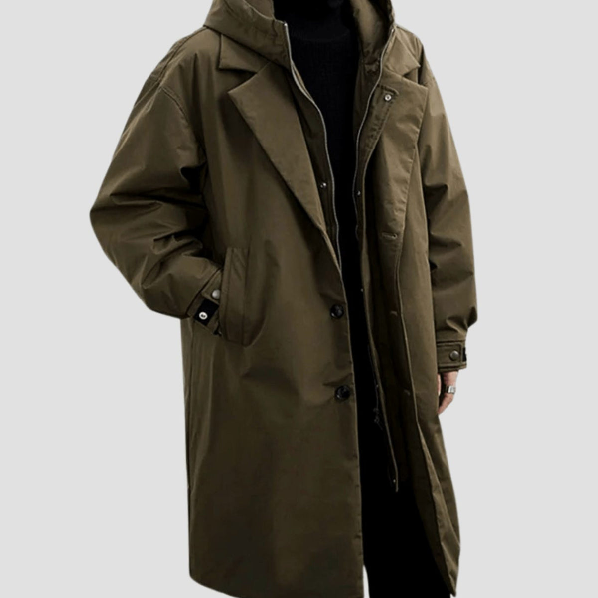 Men's Outerwear with Relaxed Waterproof Jacket and Oversized Fit - Image 1