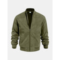 Men's Outerwear with Streamlined Bomber Jacket and Ribbed Cuffs - Image 1