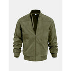 Men's Outerwear with Streamlined Bomber Jacket and Ribbed Cuffs - Image 1