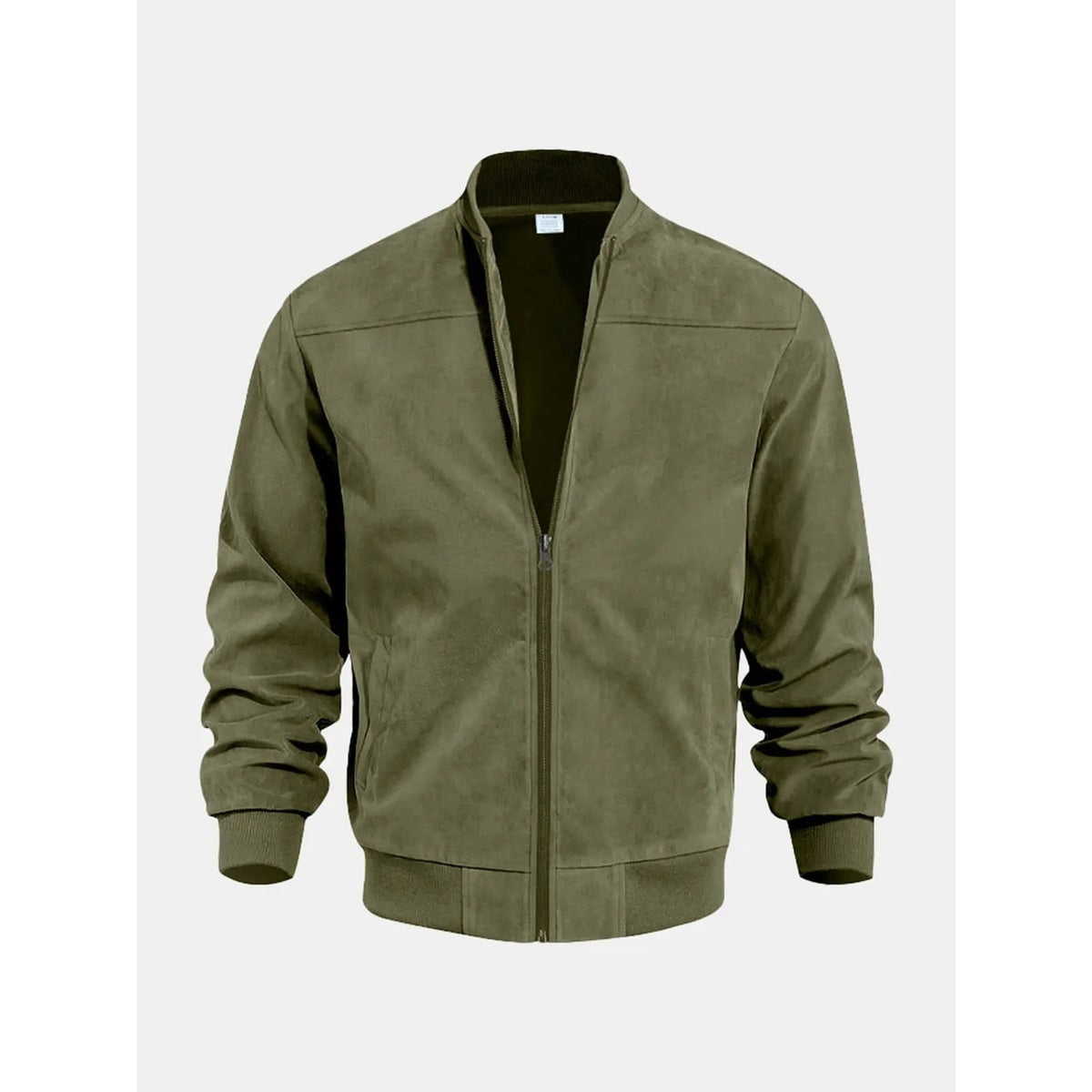 Men's Outerwear with Streamlined Bomber Jacket and Ribbed Cuffs - Image 1