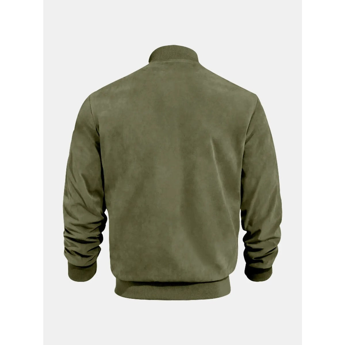 Men's Outerwear with Streamlined Bomber Jacket and Ribbed Cuffs - Image 4