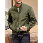 Men's Outerwear with Streamlined Bomber Jacket and Ribbed Cuffs - Image 2