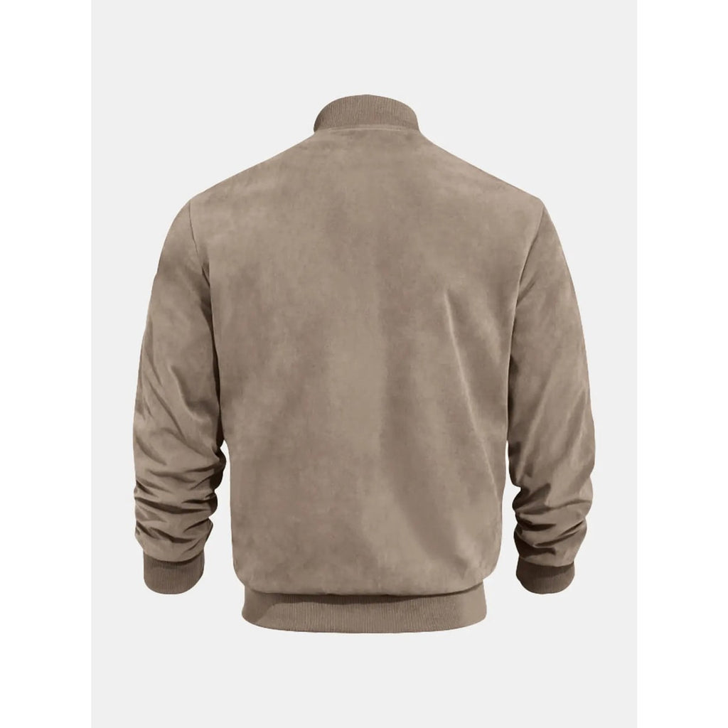 Men's Outerwear with Streamlined Bomber Jacket and Ribbed Cuffs - Image 9