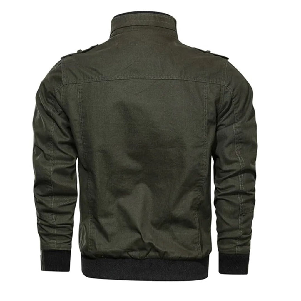Men's Outerwear with Streamlined Bomber Jacket and Stand Collar - Image 6