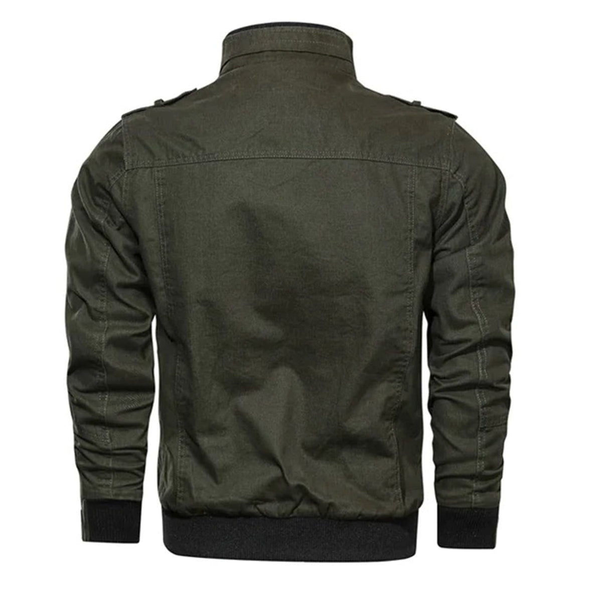 Men's Outerwear with Streamlined Bomber Jacket and Stand Collar - Image 6