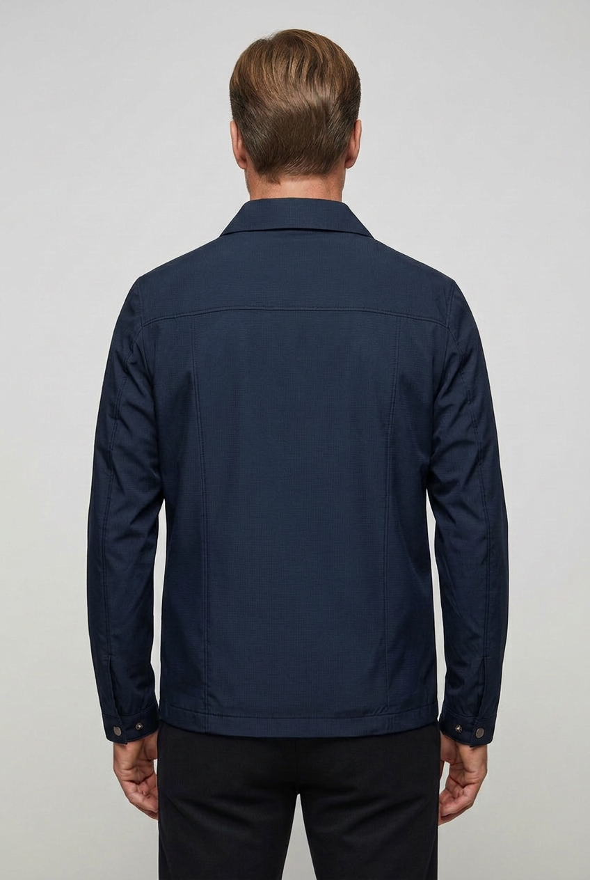 Men's Outerwear with Streamlined Harrington Jacket and Collared Zip-Up - Image 2
