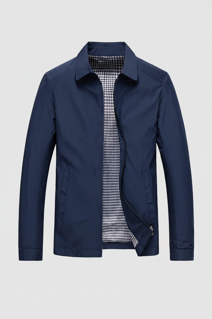Men's Outerwear with Streamlined Harrington Jacket and Collared Zip-Up - Image 3