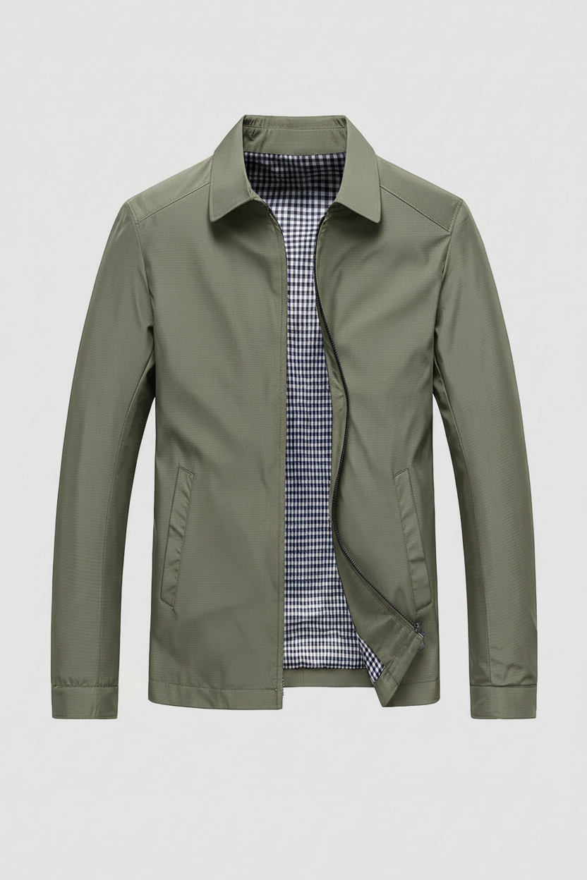 Men's Outerwear with Streamlined Harrington Jacket and Collared Zip-Up - Image 7