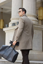 Men's Outerwear with Streamlined Long Coat and Double-Breasted Front - Image 4