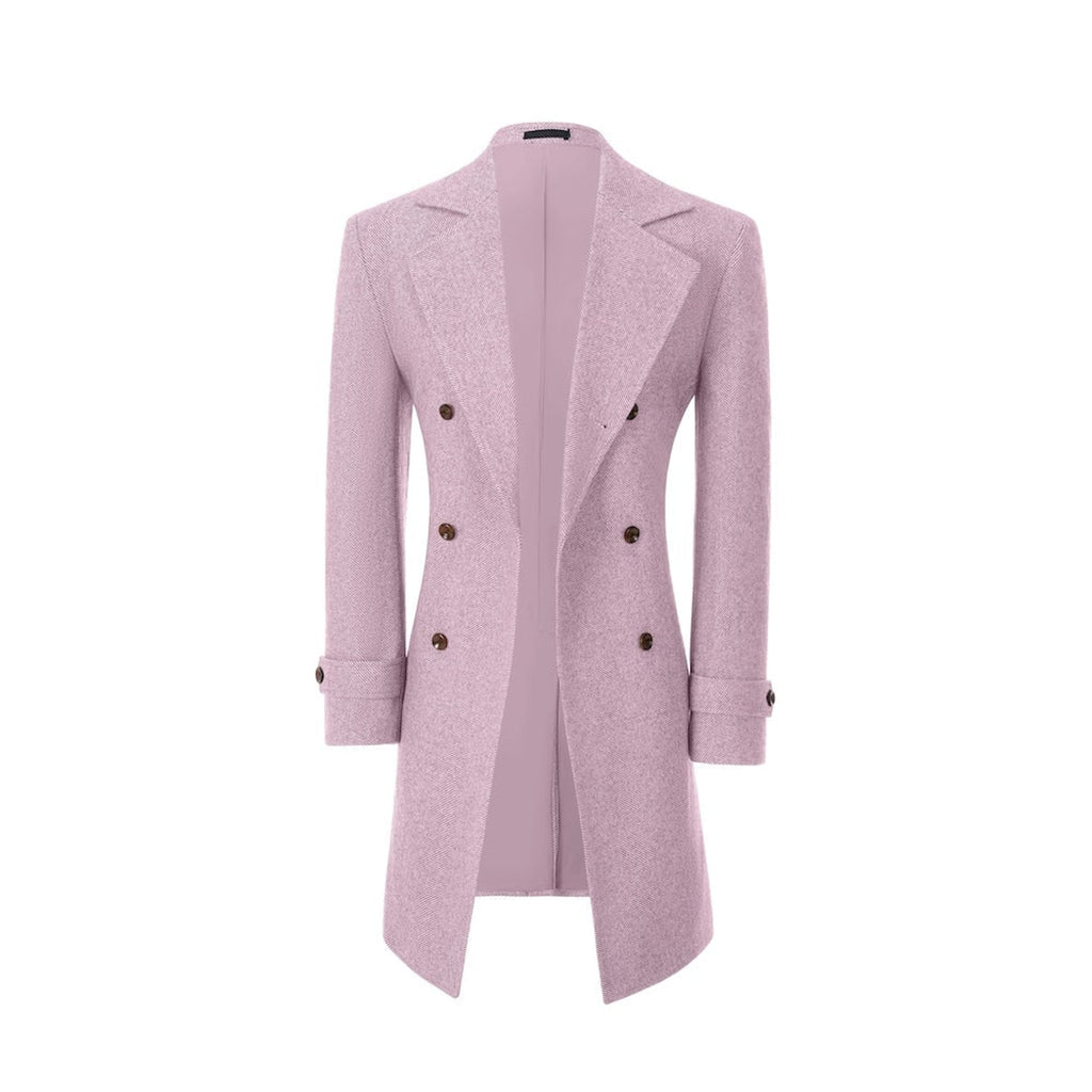 Men's Outerwear with Streamlined Long Coat and Double-Breasted Front - Image 67