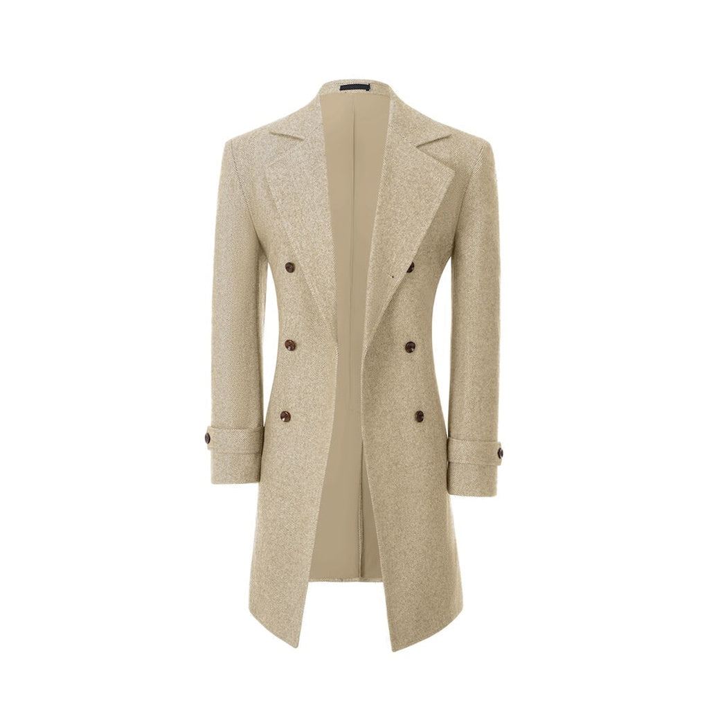 Men's Outerwear with Streamlined Long Coat and Double-Breasted Front - Image 104