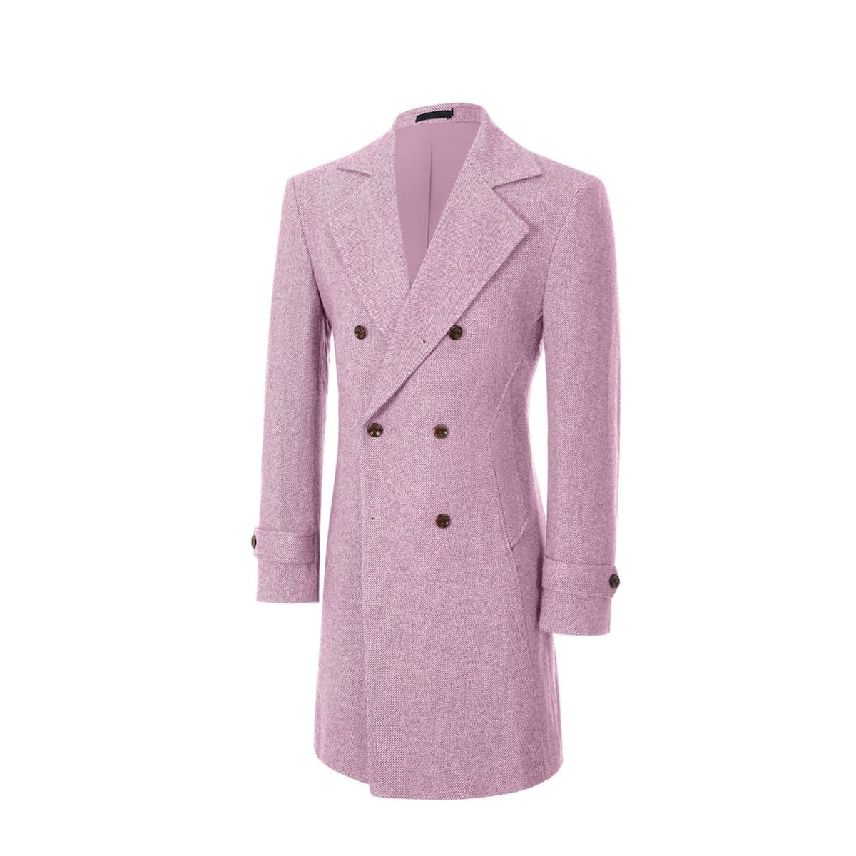 Men's Outerwear with Streamlined Long Coat and Double-Breasted Front - Image 79