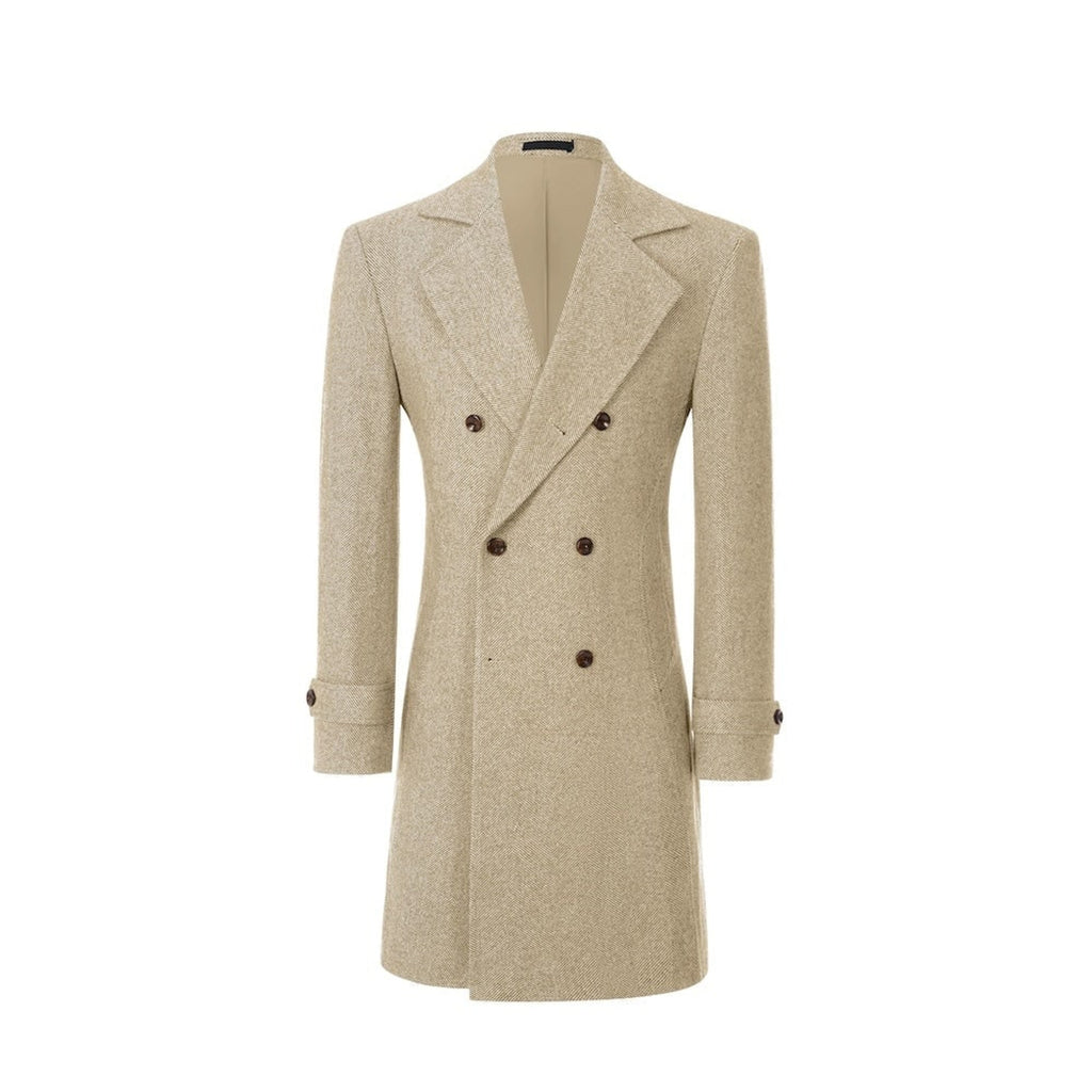Men's Outerwear with Streamlined Long Coat and Double-Breasted Front - Image 102