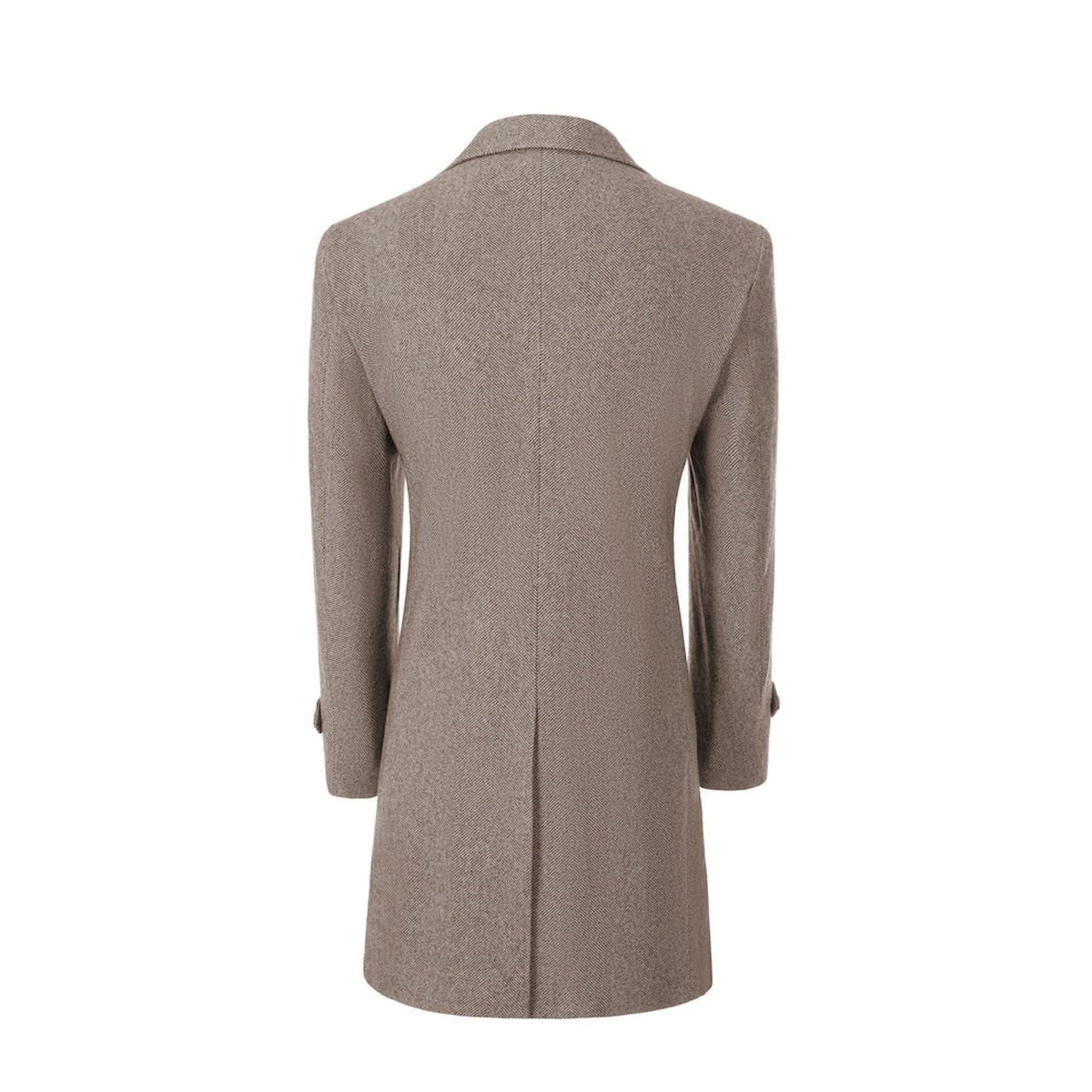 Men's Outerwear with Streamlined Long Coat and Double-Breasted Front - Image 9