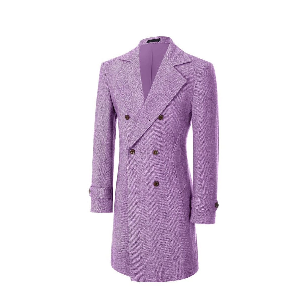 Men's Outerwear with Streamlined Long Coat and Double-Breasted Front - Image 85