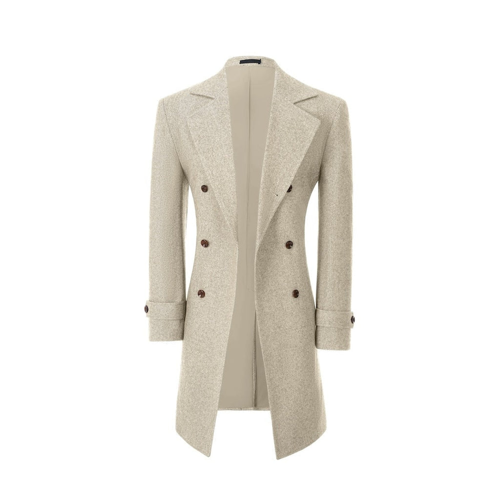 Men's Outerwear with Streamlined Long Coat and Double-Breasted Front - Image 38