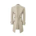 Men's Outerwear with Streamlined Long Coat and Double-Breasted Front - Image 38