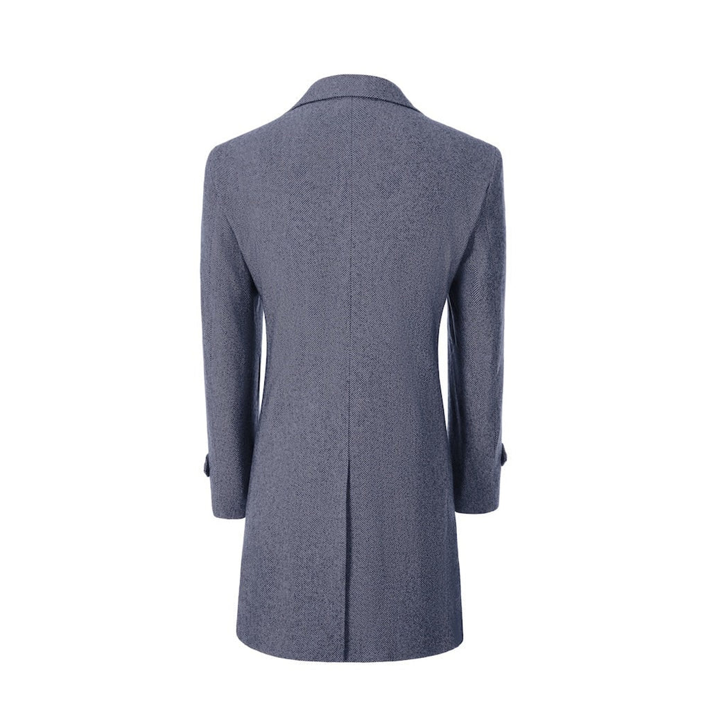 Men's Outerwear with Streamlined Long Coat and Double-Breasted Front - Image 27