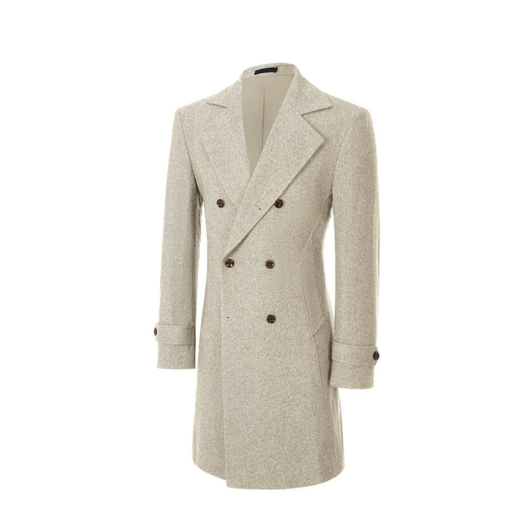 Men's Outerwear with Streamlined Long Coat and Double-Breasted Front - Image 37