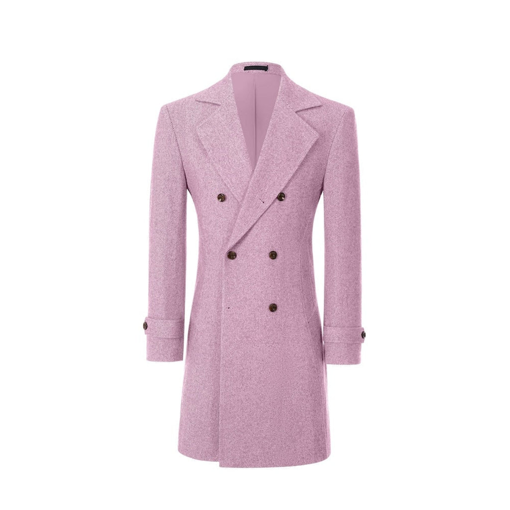 Men's Outerwear with Streamlined Long Coat and Double-Breasted Front - Image 78