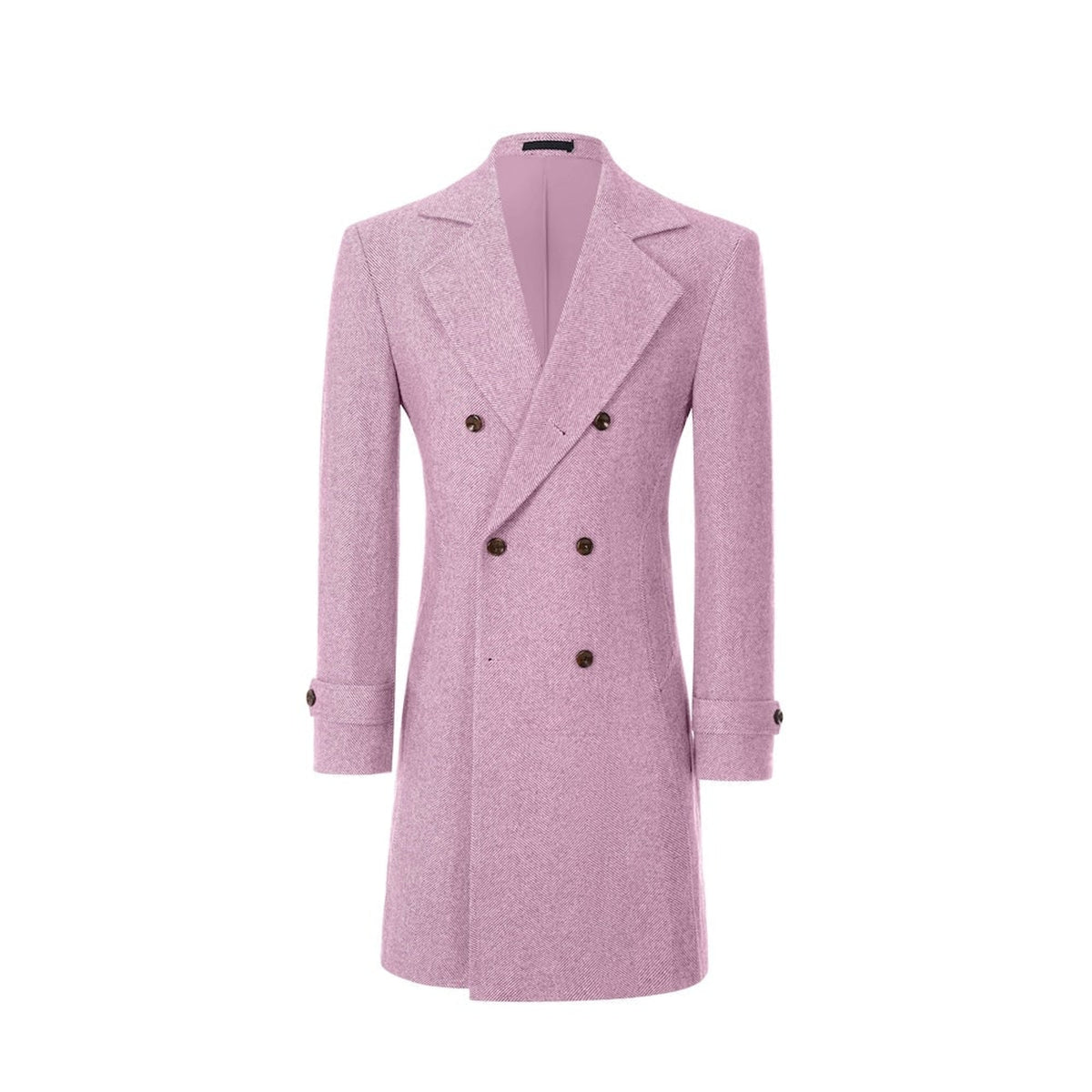 Men's Outerwear with Streamlined Long Coat and Double-Breasted Front - Image 78
