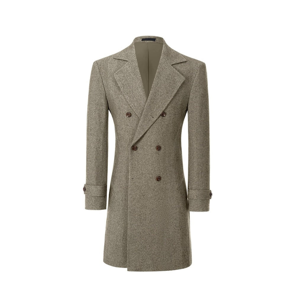 Men's Outerwear with Streamlined Long Coat and Double-Breasted Front - Image 108