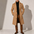 Men's Overcoat with Single-Breasted Classic Fit and Lapel Collar - Image 1