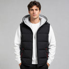 Men's Padded Gilet With Hood And Pockets - Image 1