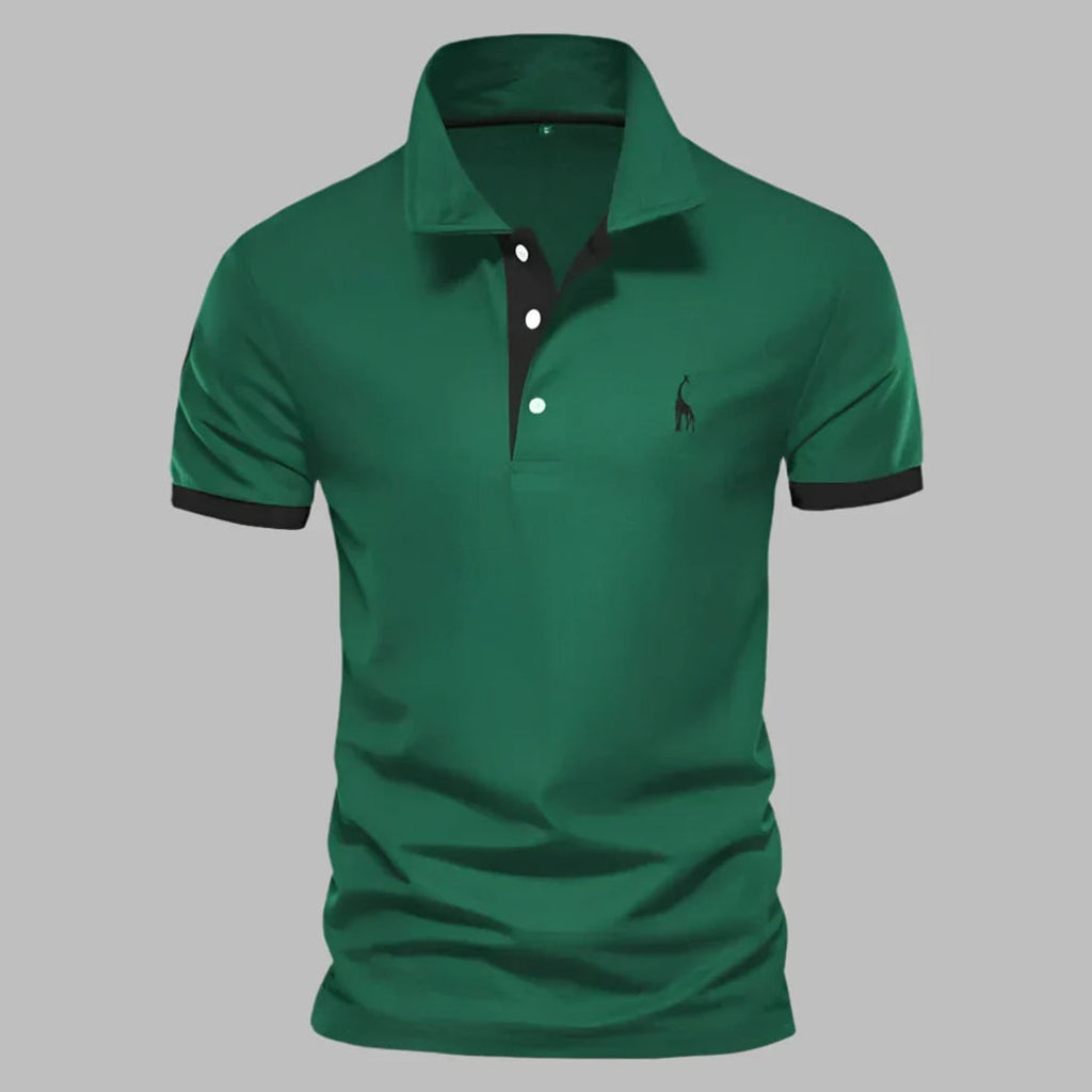Men's Polo Shirt with Streamlined Tailored Fit and Button Placket - Image 3