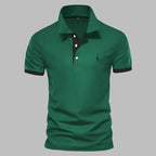 Men's Polo Shirt with Streamlined Tailored Fit and Button Placket - Image 3