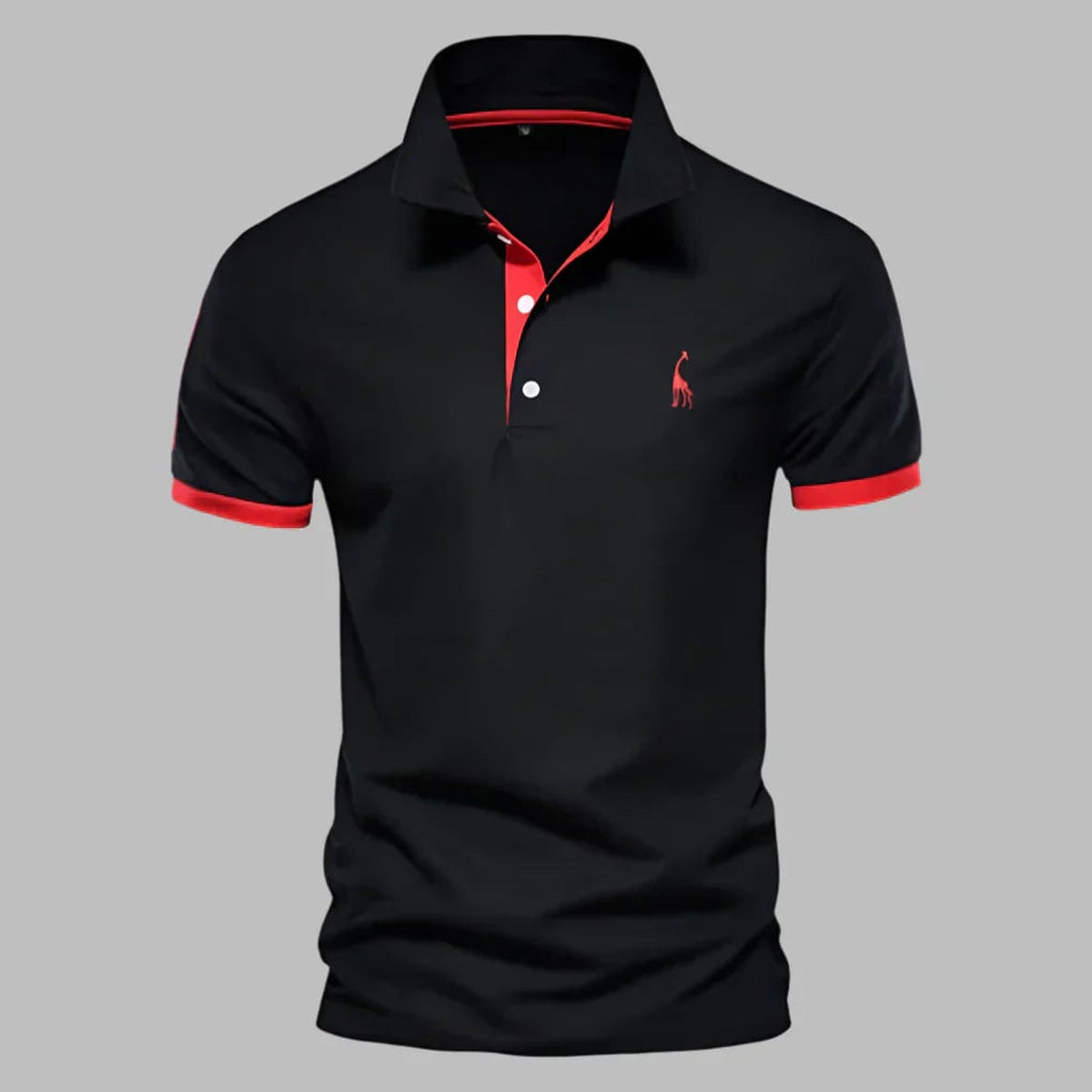 Men's Polo Shirt with Streamlined Tailored Fit and Button Placket - Image 2