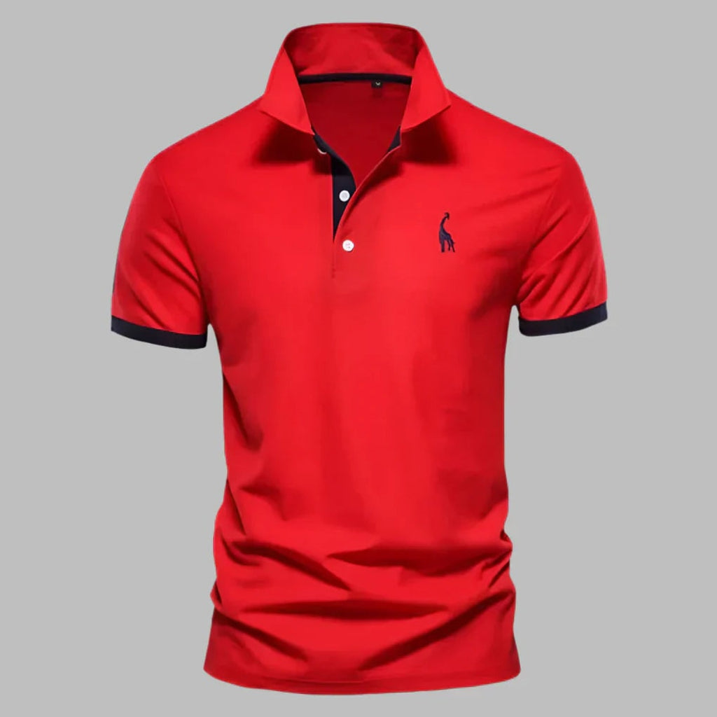 Men's Polo Shirt with Streamlined Tailored Fit and Button Placket - Image 4