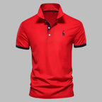 Men's Polo Shirt with Streamlined Tailored Fit and Button Placket - Image 4